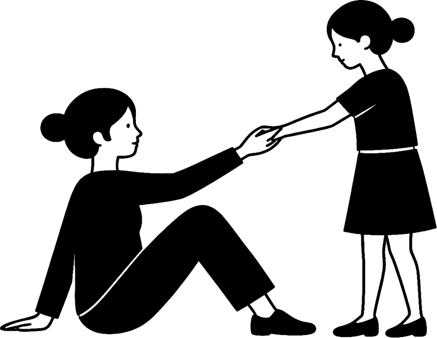 A father swinging his daughter by the arms
